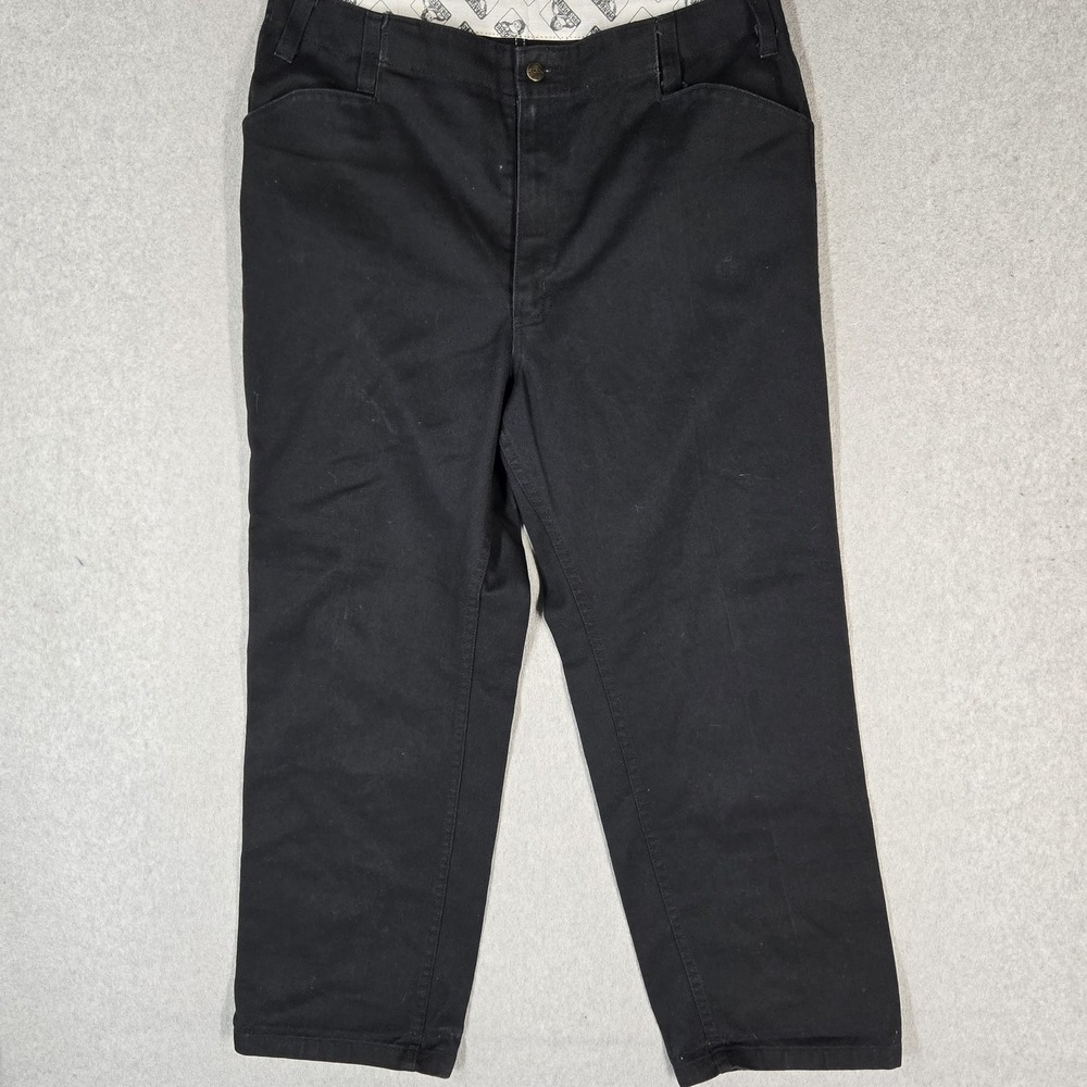 Ben Davis Men Pants 38 Black 694 Original Ben's Pants Chino Work 29" Inseam READ
